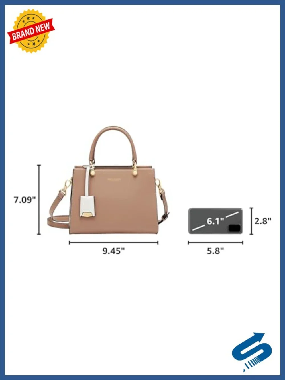 Genuine Leather Tote Satchel Shoulder Bag Crossbody for Women Work Travel